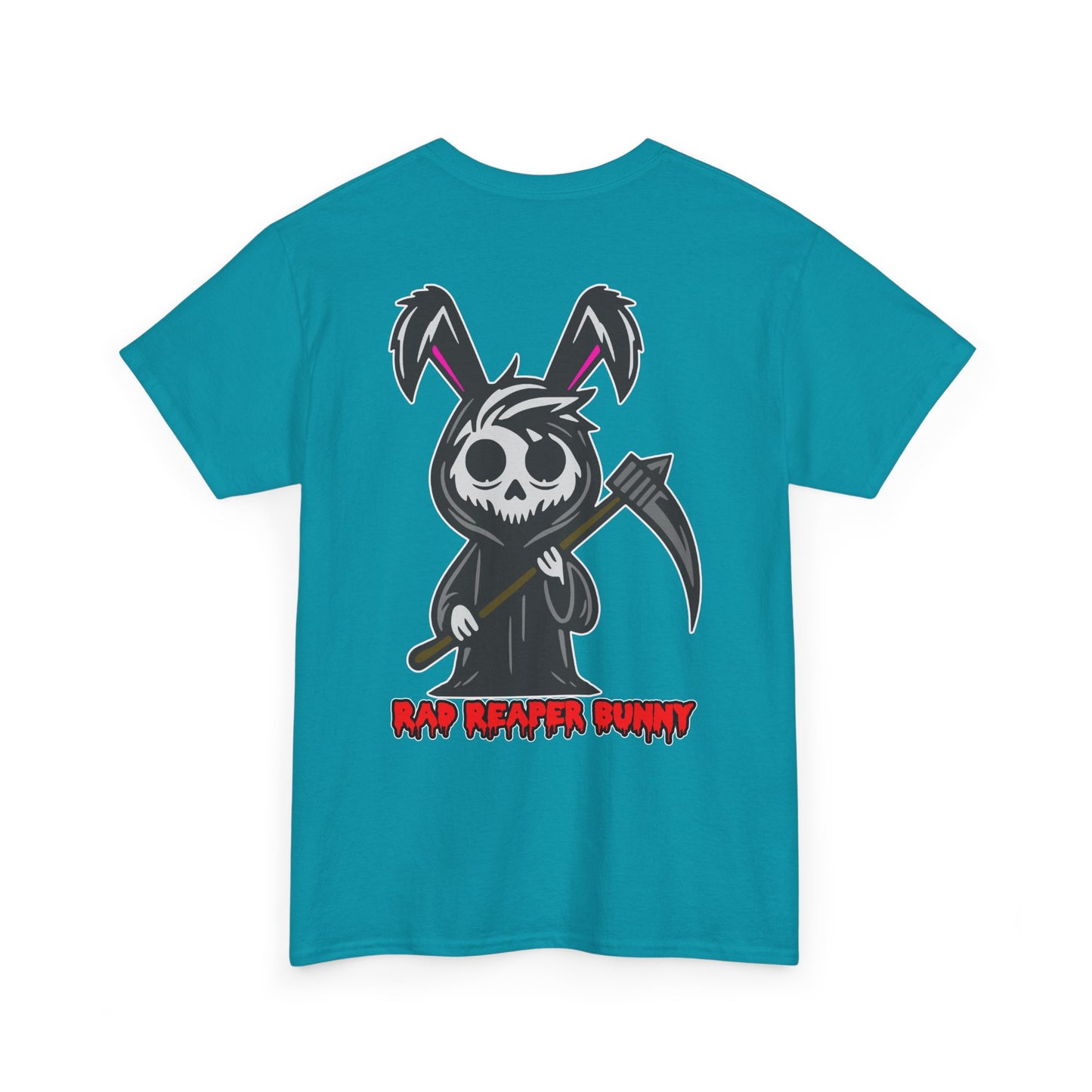 Rad Reaper Bunny, Rad Moto Bunny, Heavy Cotton T-Shirt