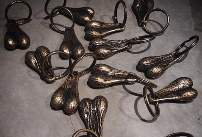 Brass Balls Keychain