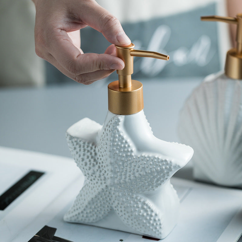 Nordic Style Ceramic Bathroom Bottle Storage