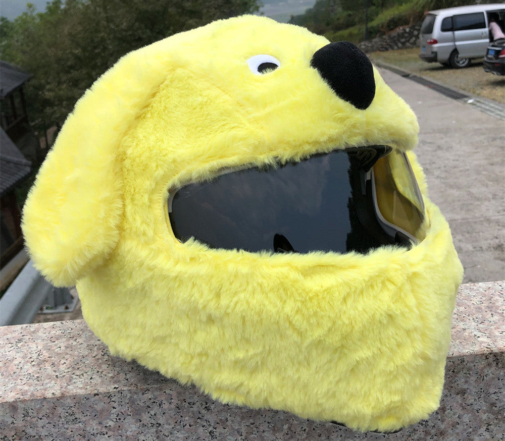 Full Helmet Cartoon Plush Helmet Cover