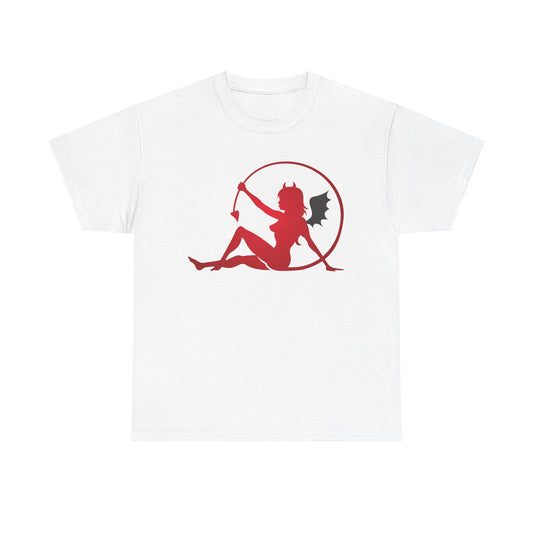Bat winged Devil Girl. Heavy Cotton T-Shirt