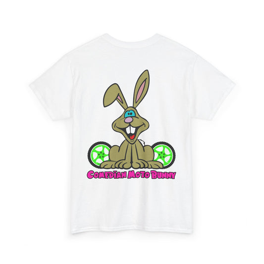 Comedian Moto Bunny, Rad Moto Bunny, Heavy Cotton T-Shirt