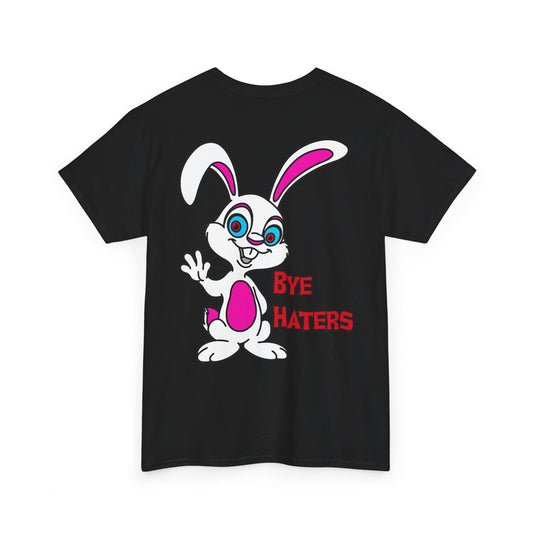 Bye Haters Bunny, Rad Moto Bunny, Heavy Cotton T-Shirt