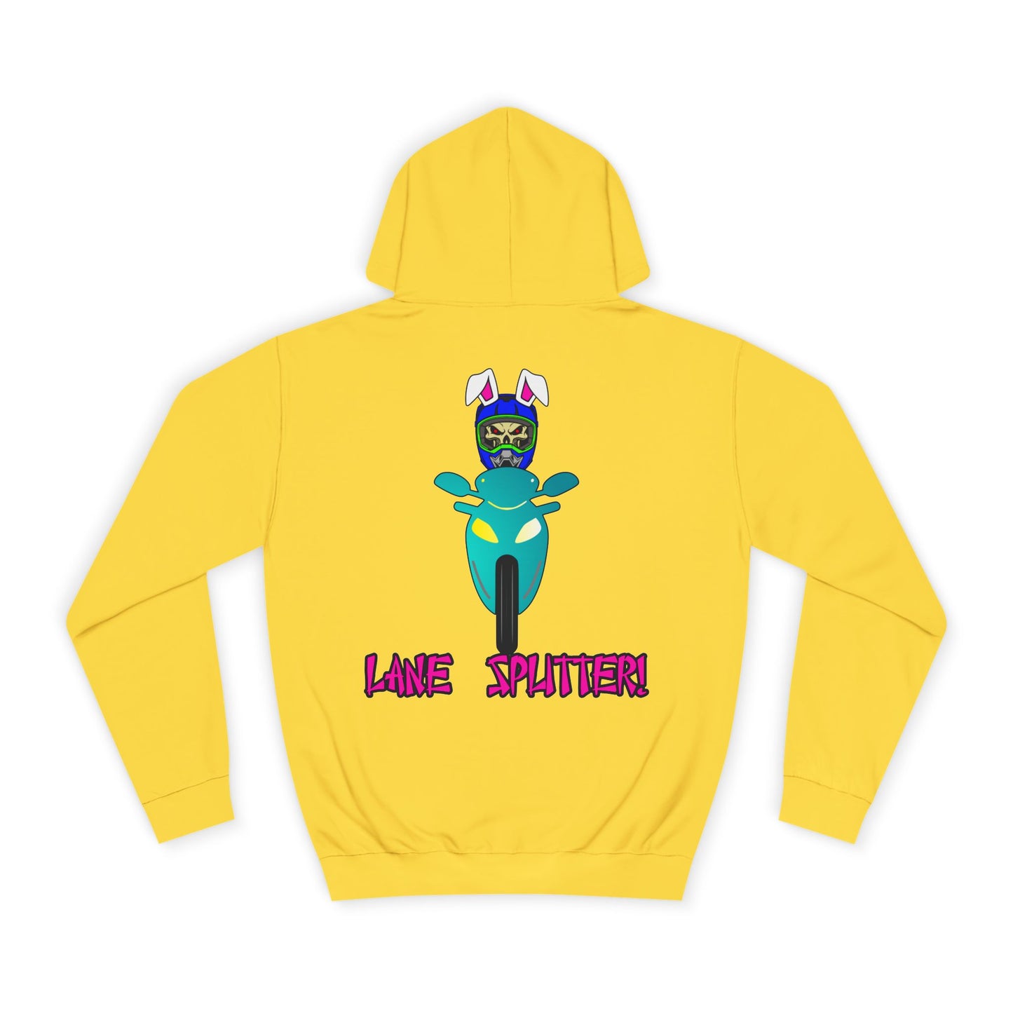 Lane Splitter,  Rad Moto Bunny, Unisex Hoodie - Biker Style Sweatshirt for Motorcycle Enthusiasts