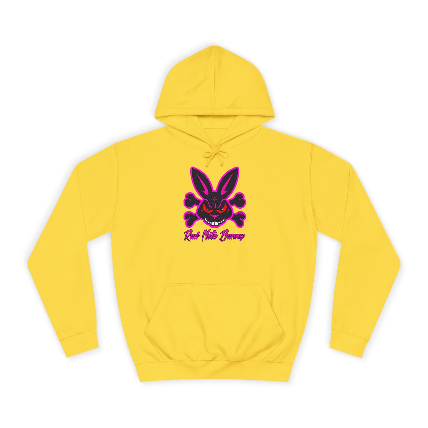 Zombie Bunny, Rad Moto Bunny, Unisex Hoodie - Biker Style Sweatshirt for Motorcycle Enthusiasts