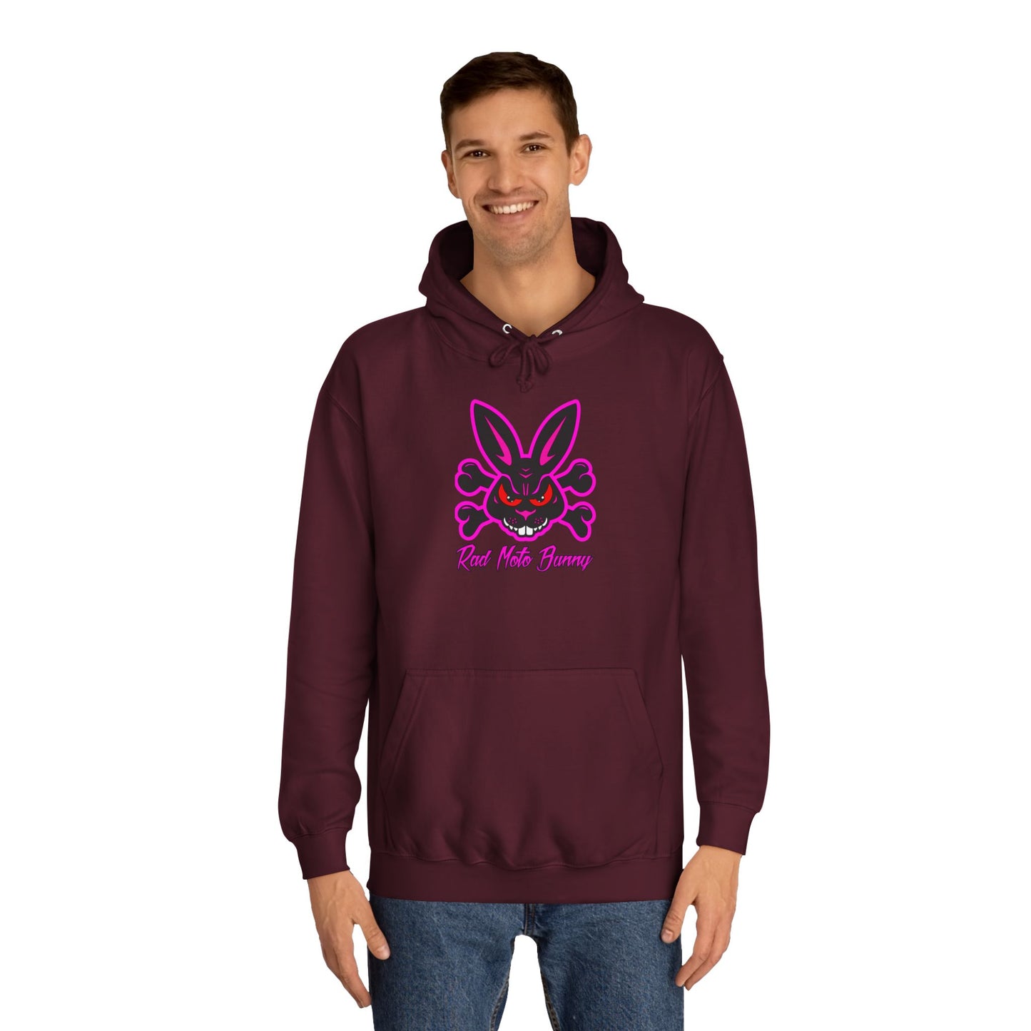 Zip Tie Certified, Rad Moto Bunny, Unisex Hoodie - Biker Style Sweatshirt for Motorcycle Enthusiasts