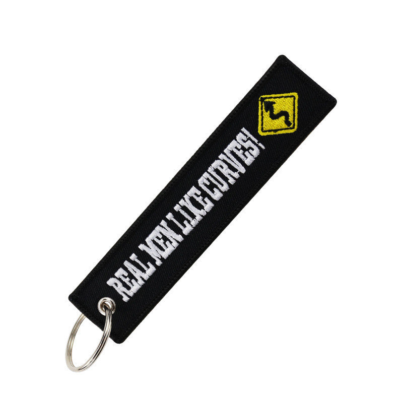 Motorcycle Embroidered Keychain