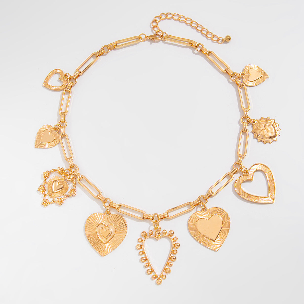 Cold Love Hearts Pendant Clavicle Chain Necklace