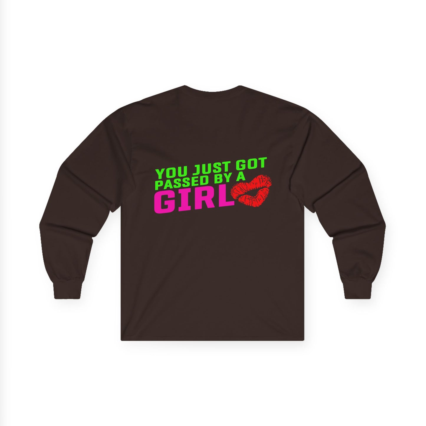 You just got passed by a Girl, Rad Moto Bunny, Unisex Long Sleeve Tee - Bold Graphic T-Shirt for Motorcycle Enthusiasts