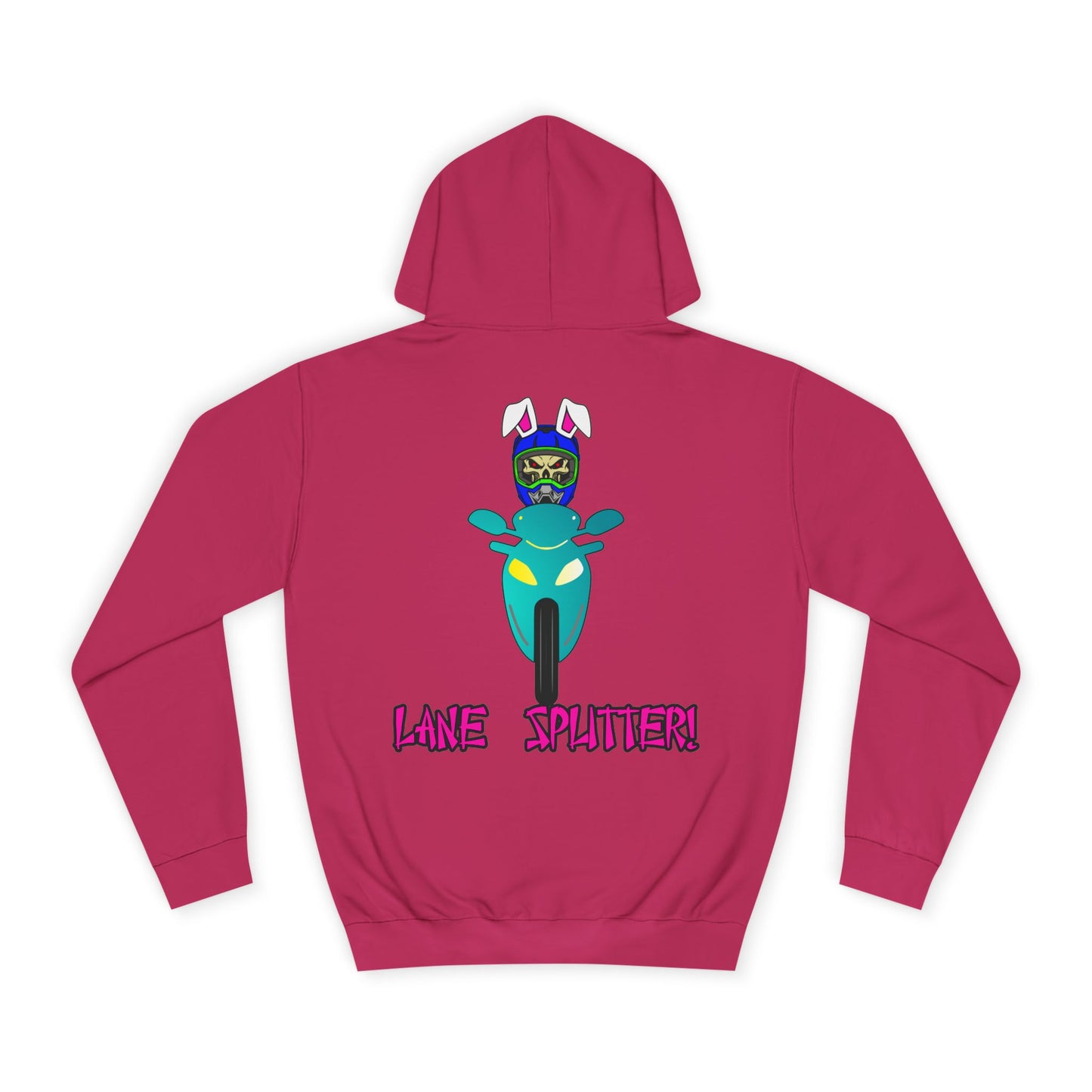 Lane Splitter,  Rad Moto Bunny, Unisex Hoodie - Biker Style Sweatshirt for Motorcycle Enthusiasts