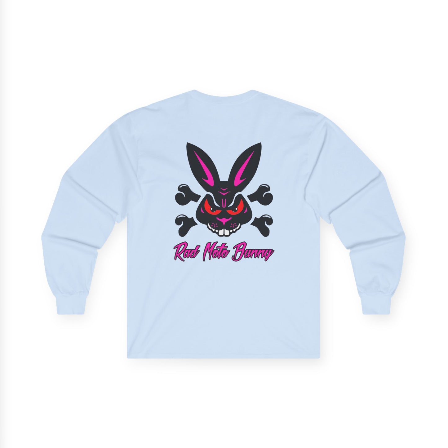 Rad Moto Bunny, Unisex Long Sleeve Tee - Bold Graphic T-Shirt for Motorcycle Enthusiasts