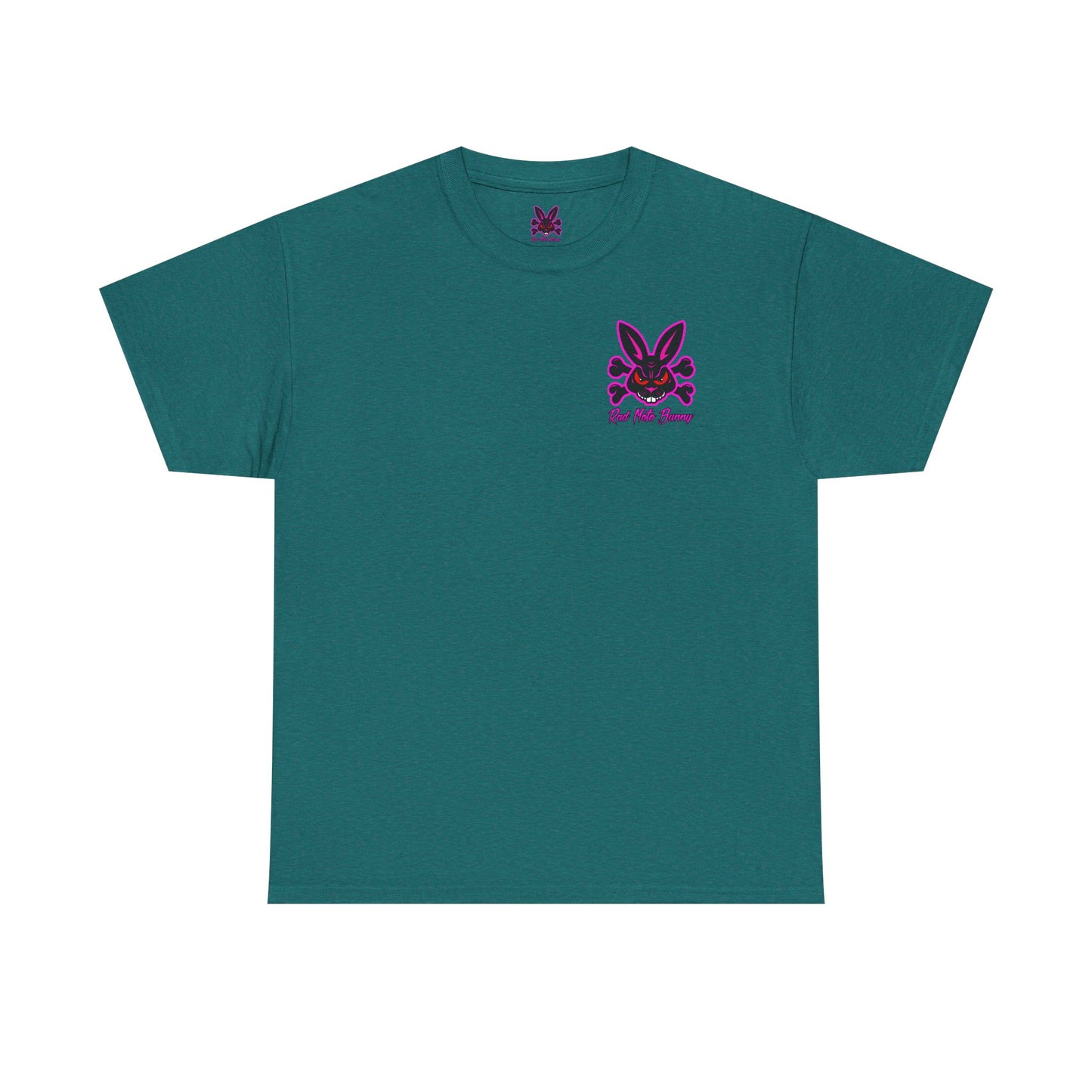 Breakout Skull, Rad Moto Bunny, Heavy Cotton T-Shirt