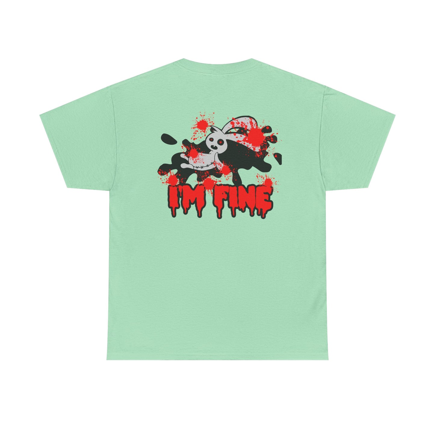 I'M FINE, Rad Moto Bunny, Heavy Cotton T-Shirt
