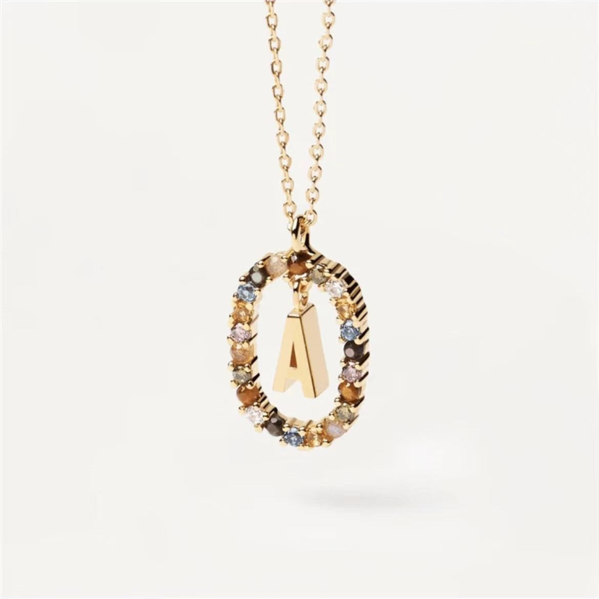 Stylish Zircon Alphabet Clavicle Chain