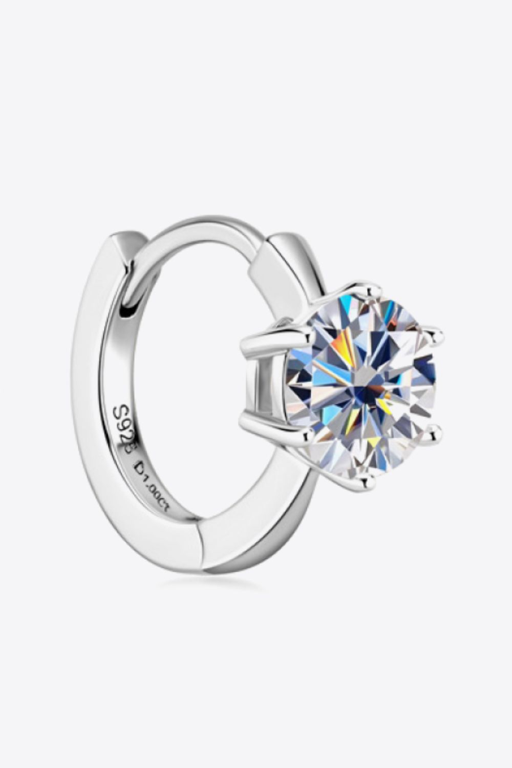 2 Carat Moissanite 925 Sterling Silver Earrings