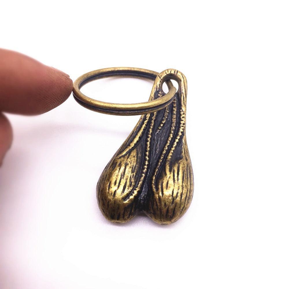 Brass Balls Keychain