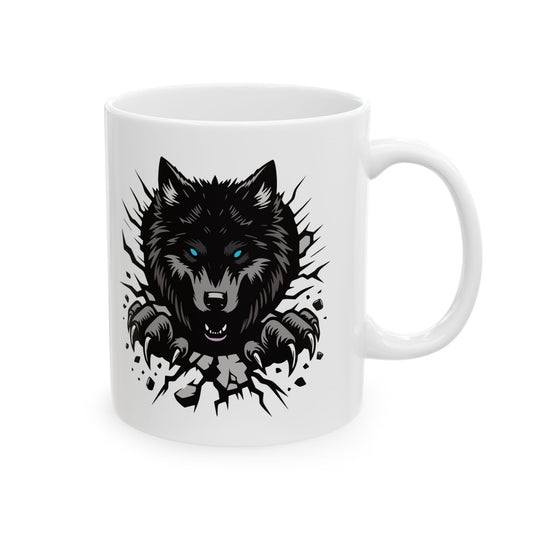 Breaking Out Wolf. Coffee Mug 11oz