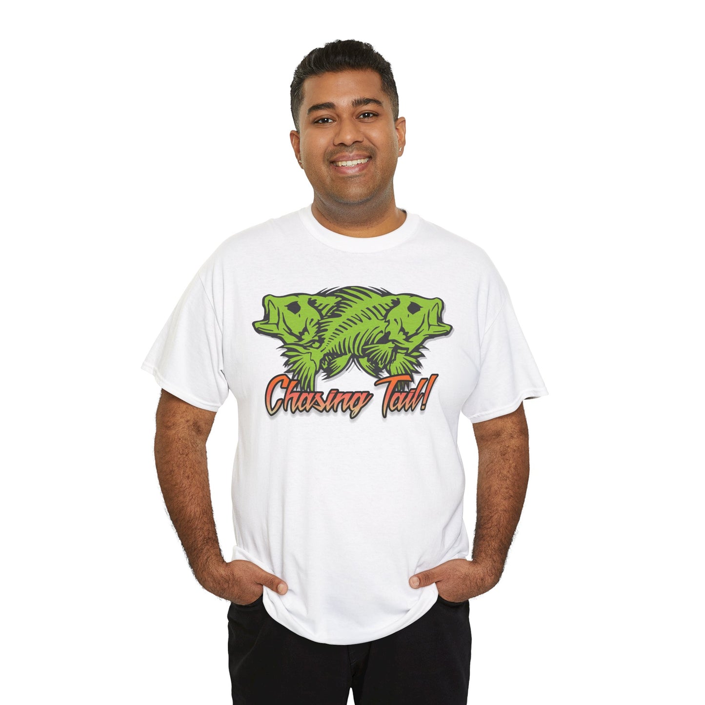 Chasing Tail. Heavy Cotton T-Shirt