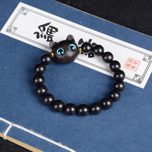 Sandalwood Cat Bracelet