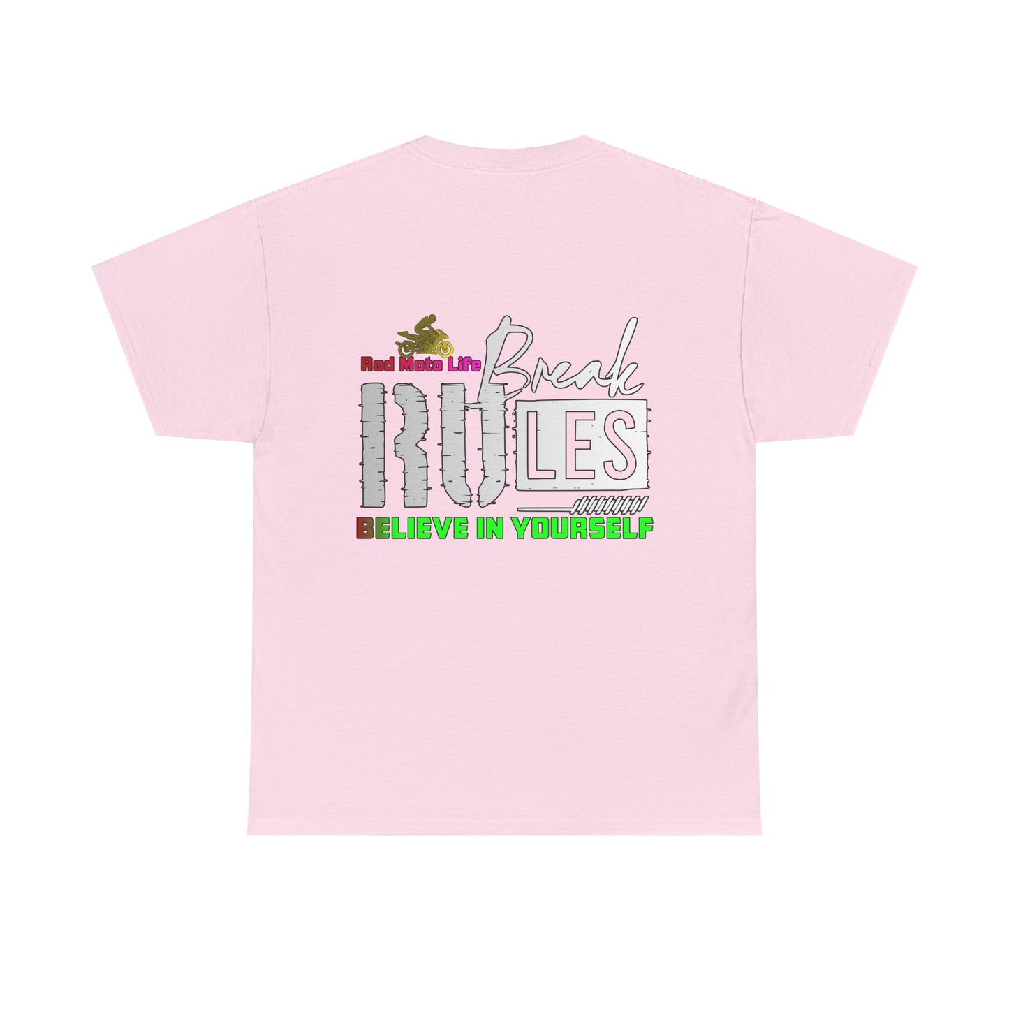 Break Rules, Rad Moto Life, Heavy Cotton T-Shirt