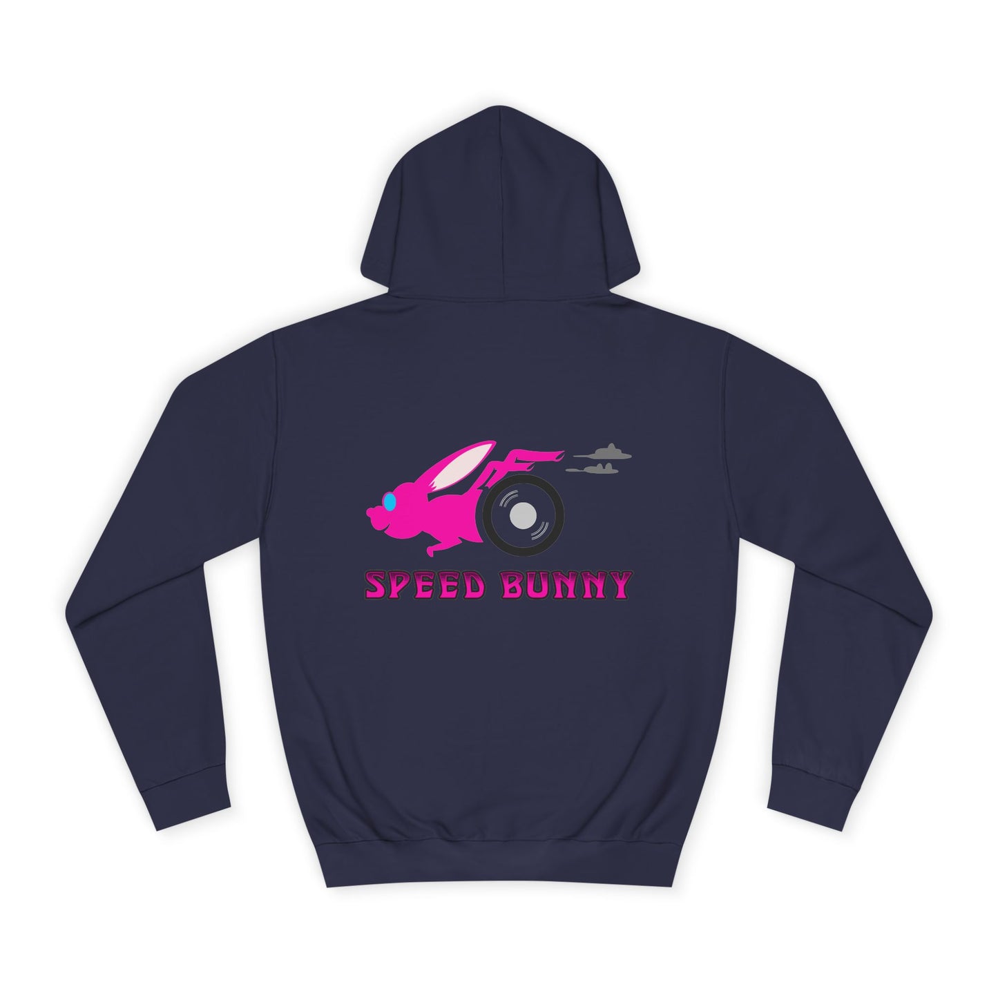 Speed Bunny, Rad Moto Bunny, Unisex Hoodie - Biker Style Sweatshirt for Motorcycle Enthusiasts