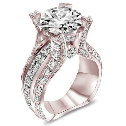 Oval Shaped Zircon Engagement Ring