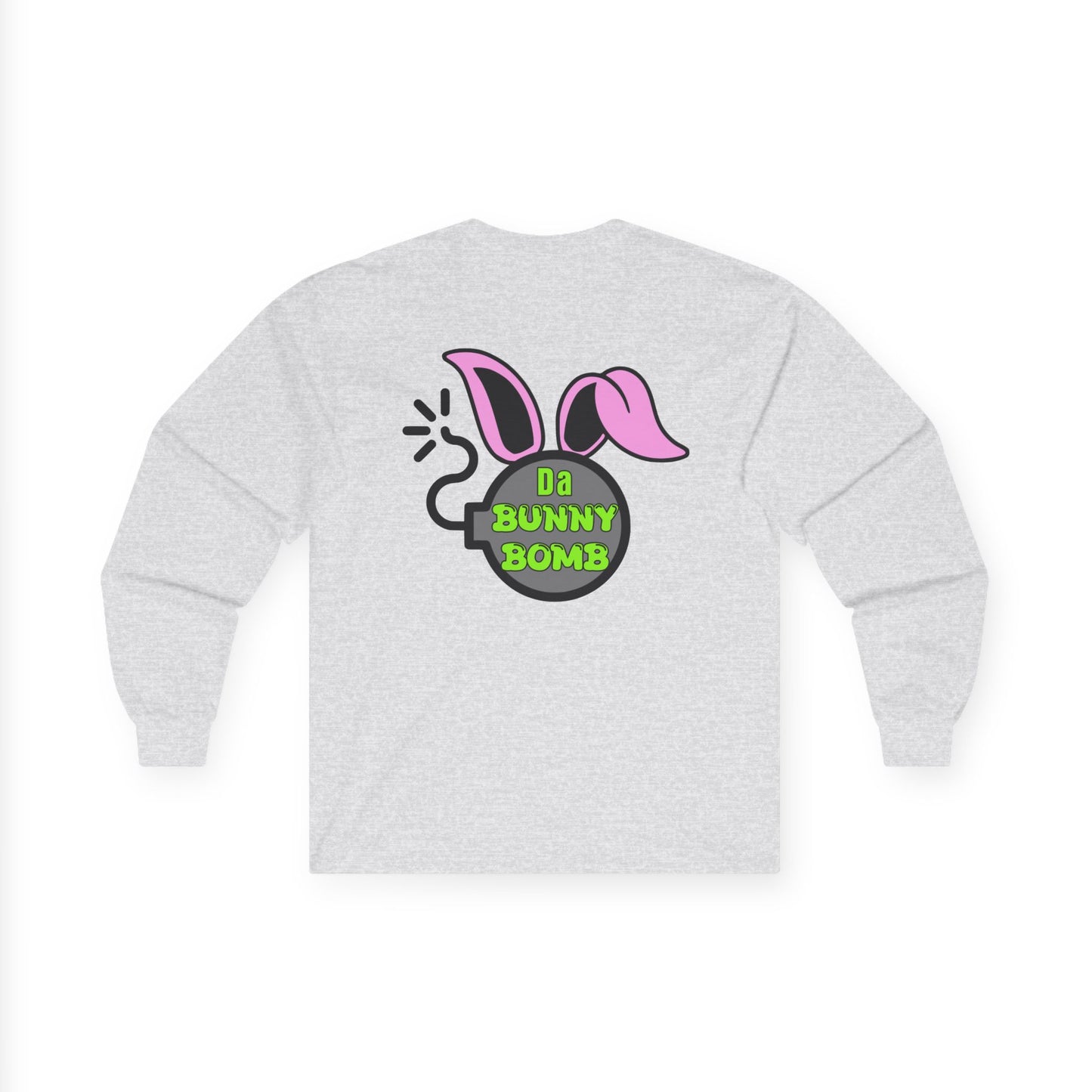 Da Bunny Bomb, Rad Moto Bunny, Unisex Long Sleeve Tee - Bold Graphic T-Shirt for Motorcycle Enthusiasts