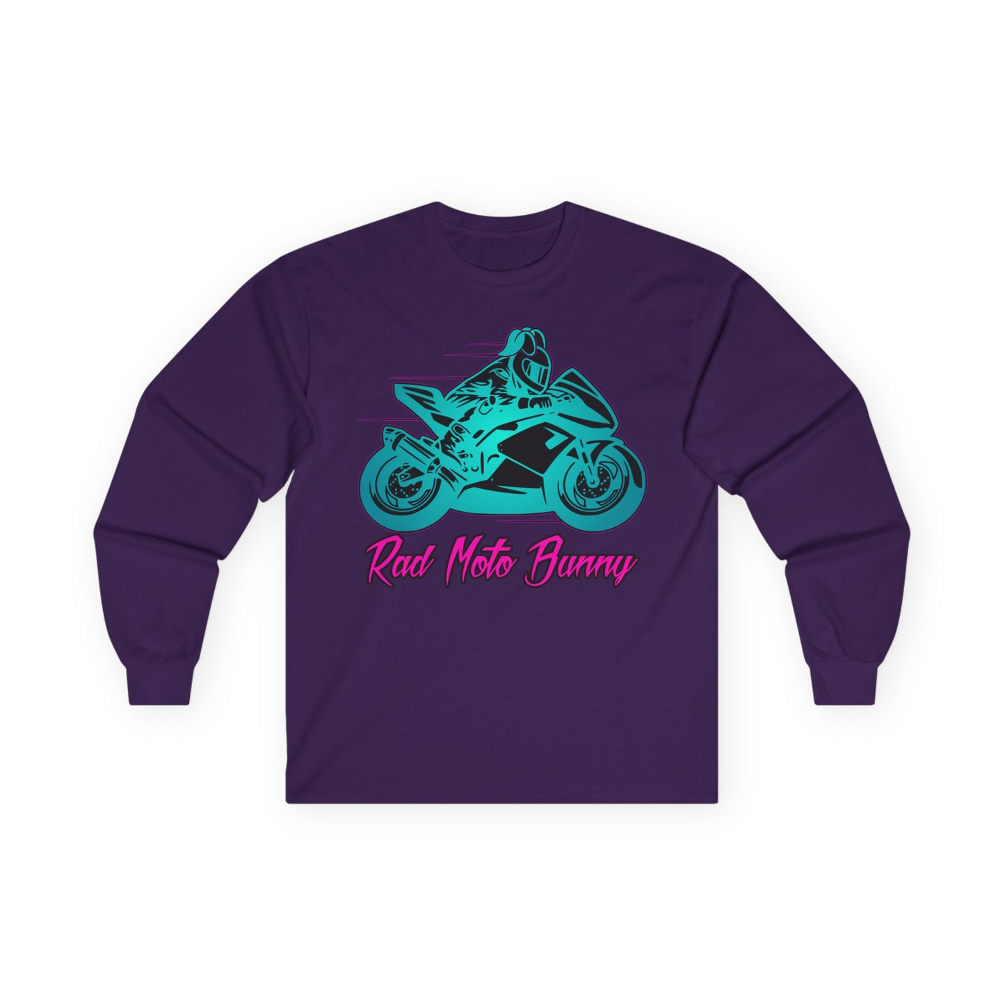 If you think my ears are big, Rad Moto Bunny, Unisex Long Sleeve Tee - Bold Graphic T-Shirt for Motorcycle Enthusiasts