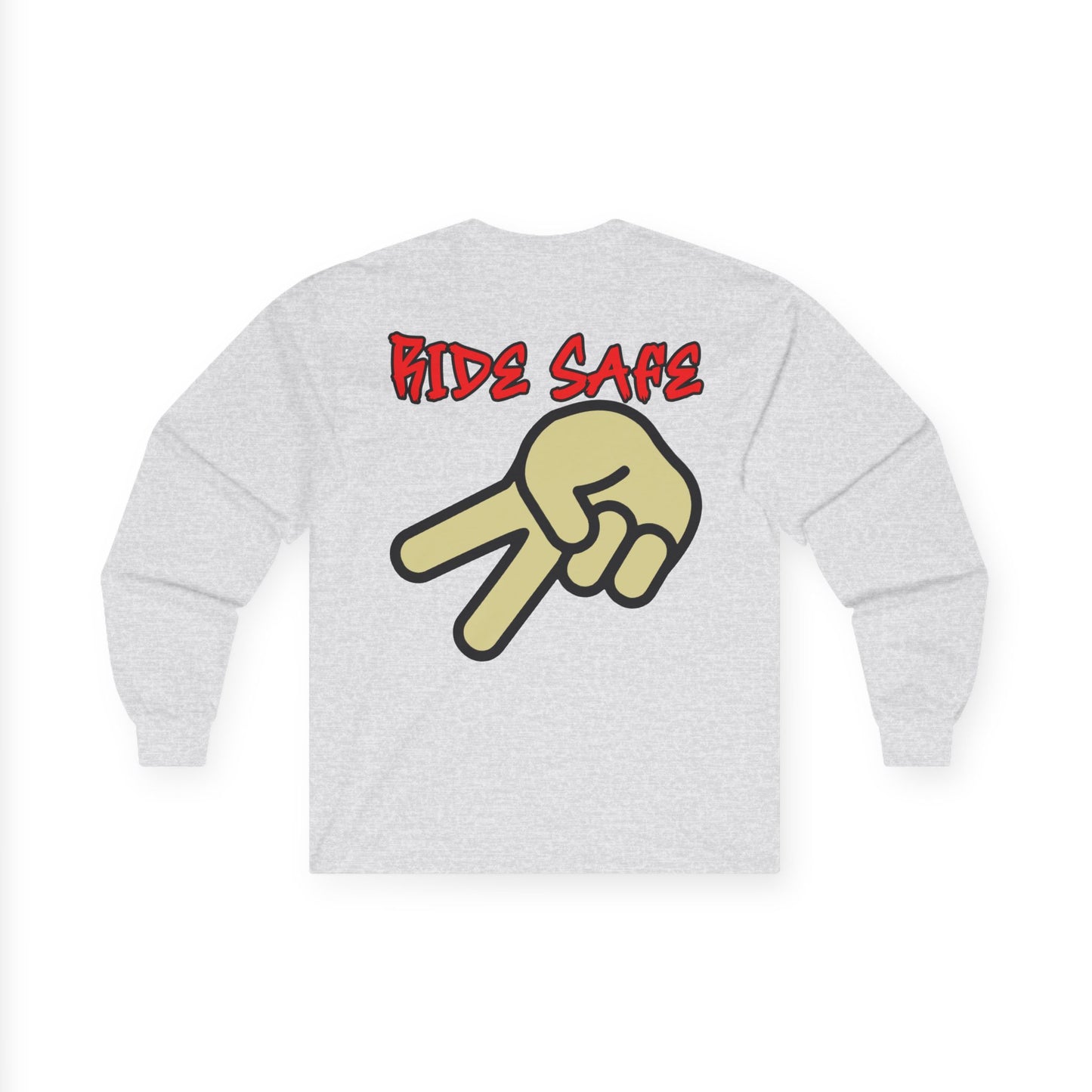 Ride Safe, Rad Moto Bunny, Unisex Long Sleeve Tee - Bold Graphic T-Shirt for Motorcycle Enthusiasts