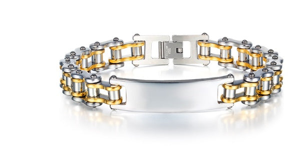Rad Titanium Steel Motorcycle Chain Bracelet
