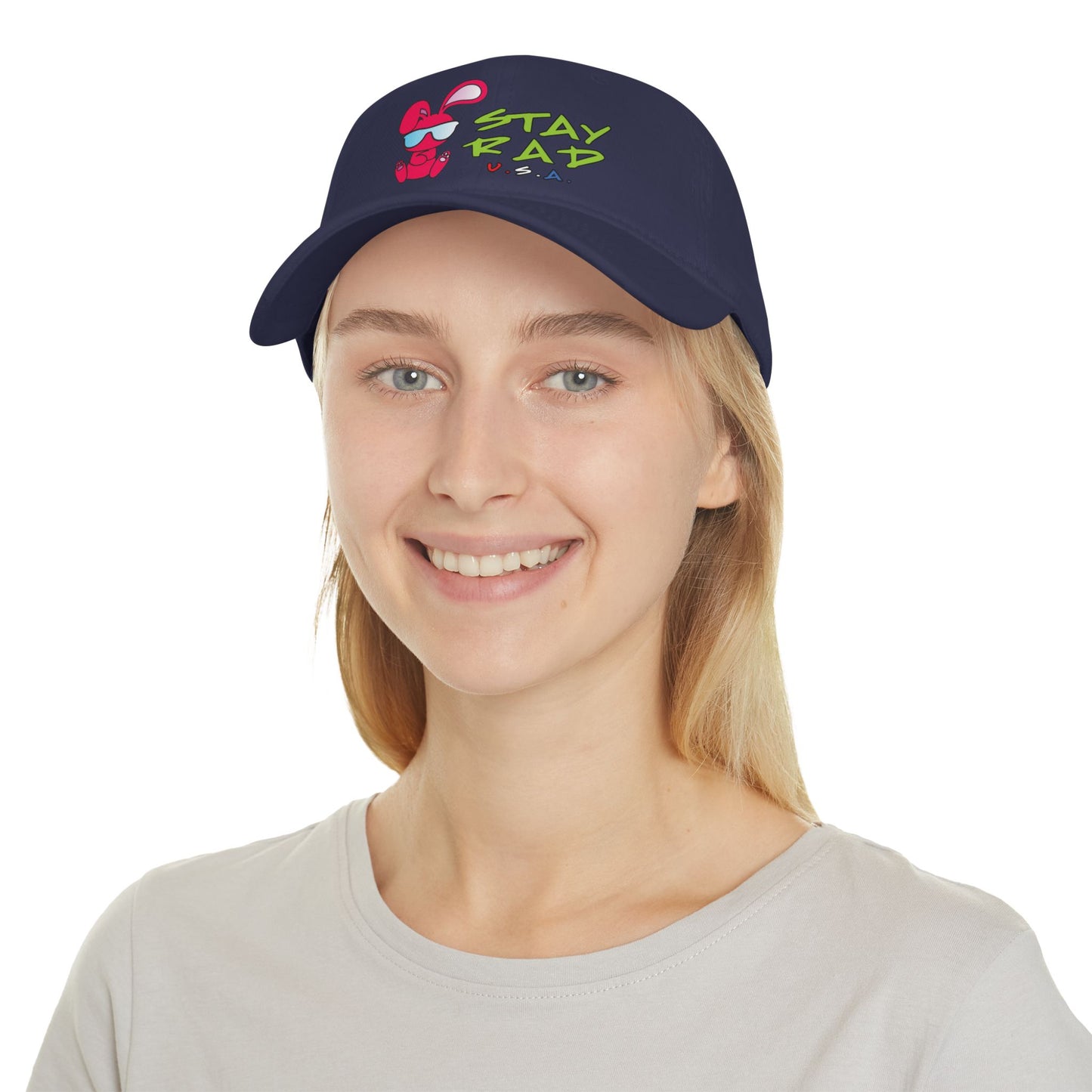 Cool Bunny Stay Rad Baseball Cap.
