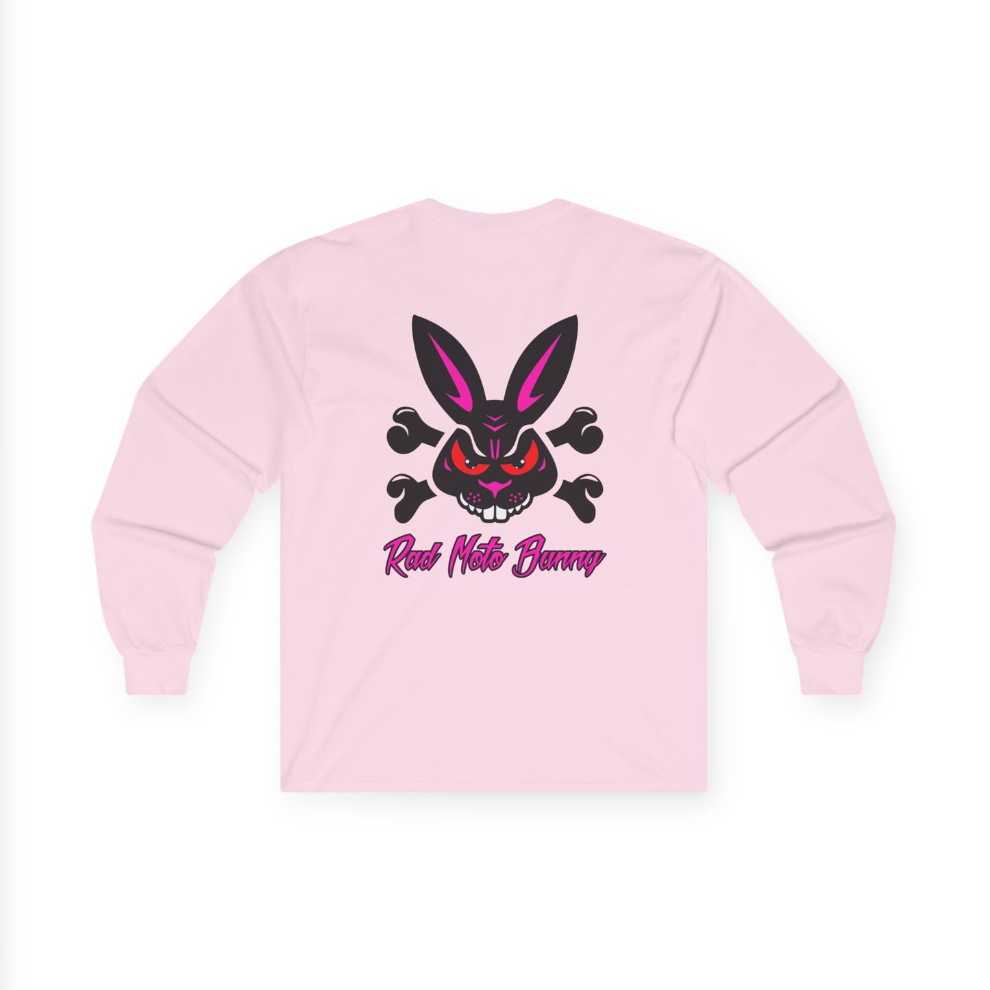 Rad Moto Bunny, Unisex Long Sleeve Tee - Bold Graphic T-Shirt for Motorcycle Enthusiasts