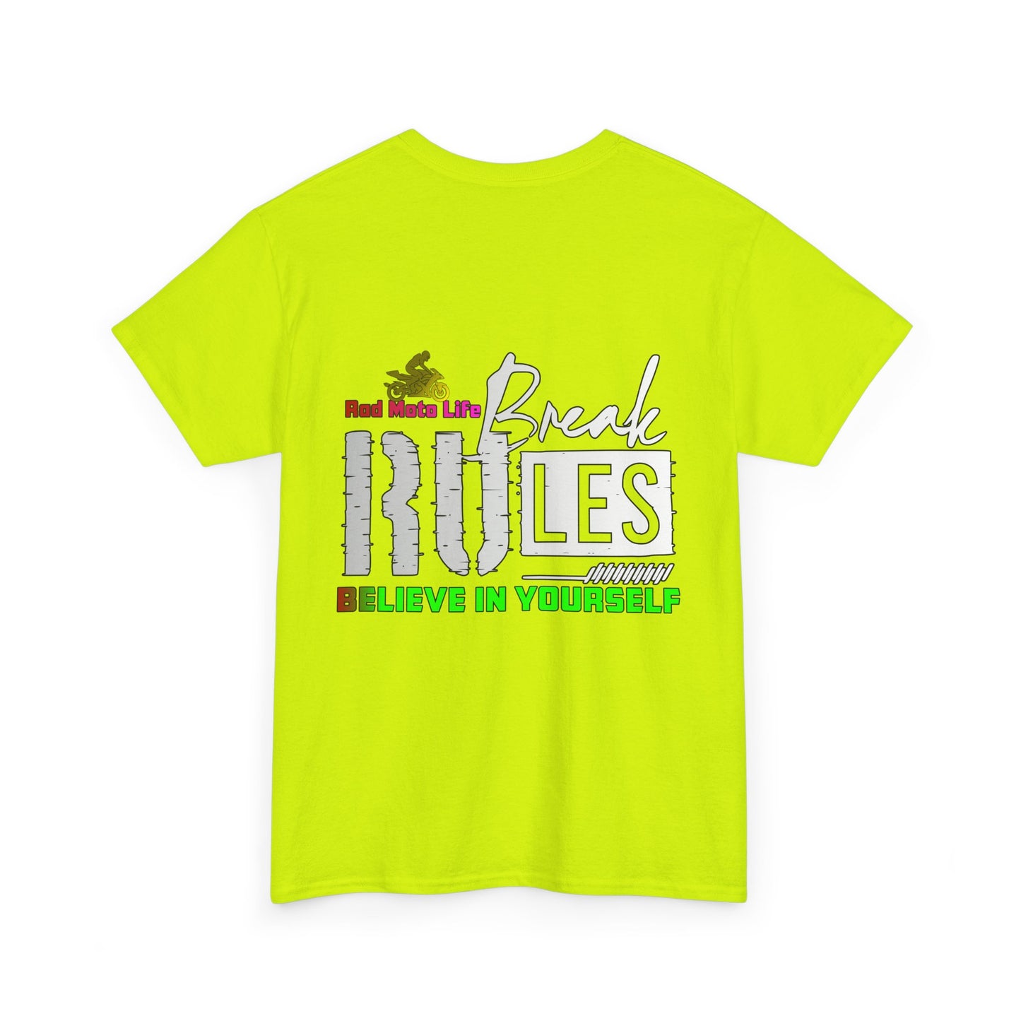 Break Rules, Rad Moto Life, Heavy Cotton T-Shirt