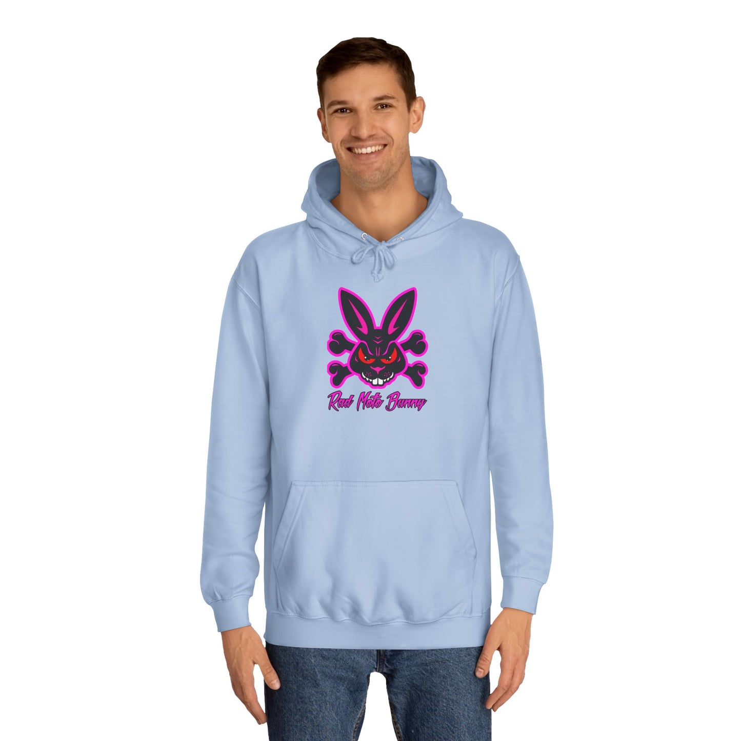 Zombie Bunny, Rad Moto Bunny, Unisex Hoodie - Biker Style Sweatshirt for Motorcycle Enthusiasts