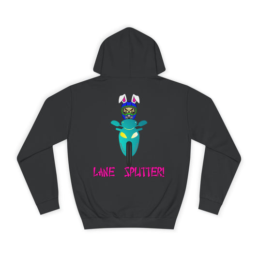 Lane Splitter,  Rad Moto Bunny, Unisex Hoodie - Biker Style Sweatshirt for Motorcycle Enthusiasts