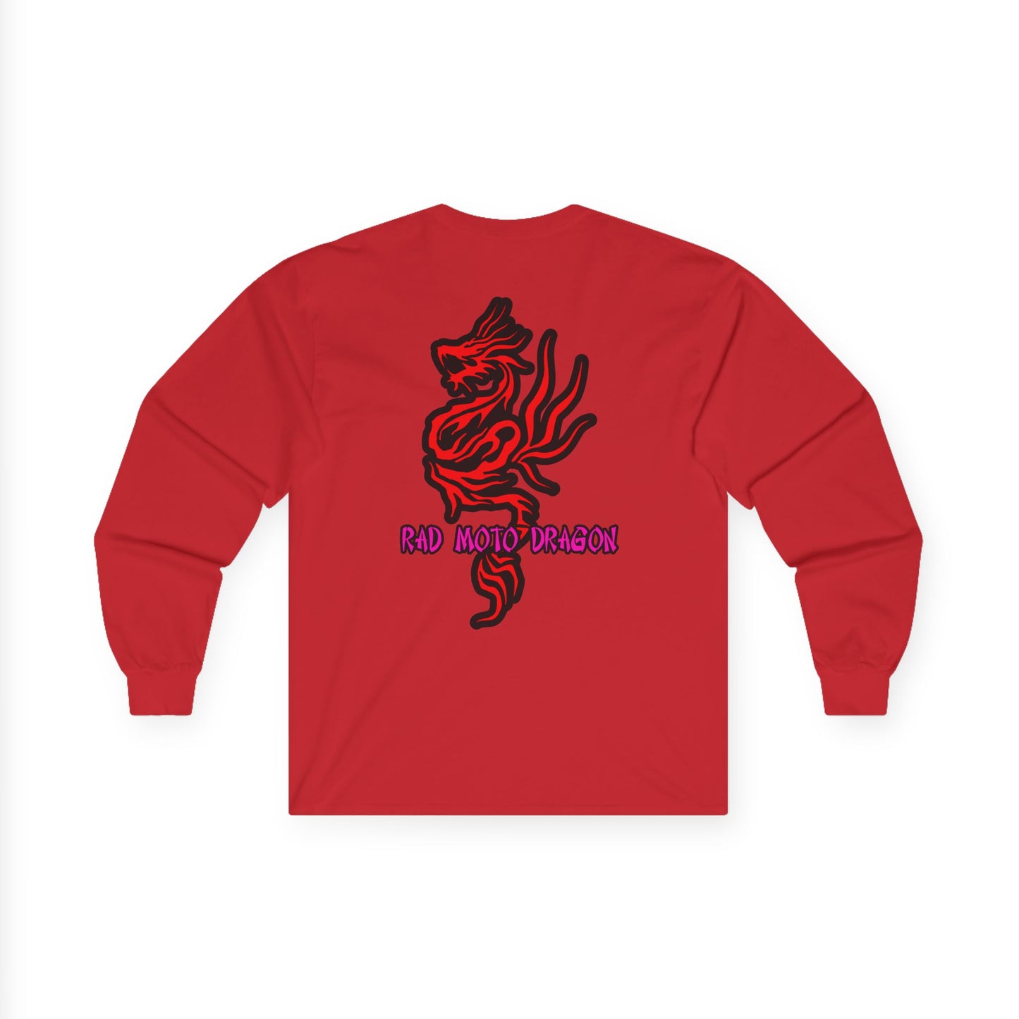 Rad Moto Dragon, Rad Moto Life, Unisex Long Sleeve Tee - Bold Graphic T-Shirt for Motorcycle Enthusiasts