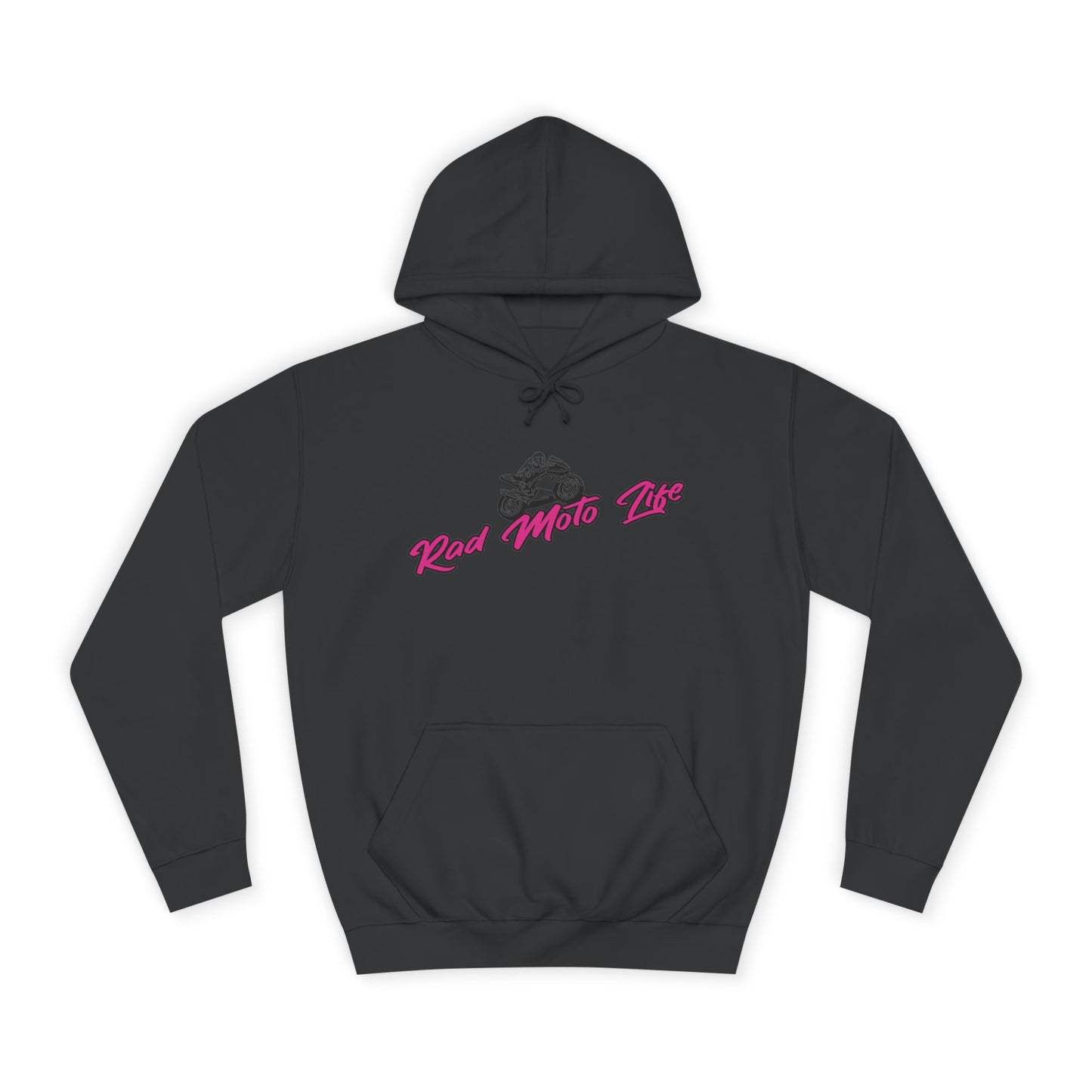Geared, Rad Moto Life Unisex Hoodie - Biker Style Sweatshirt for Motorcycle Enthusiasts