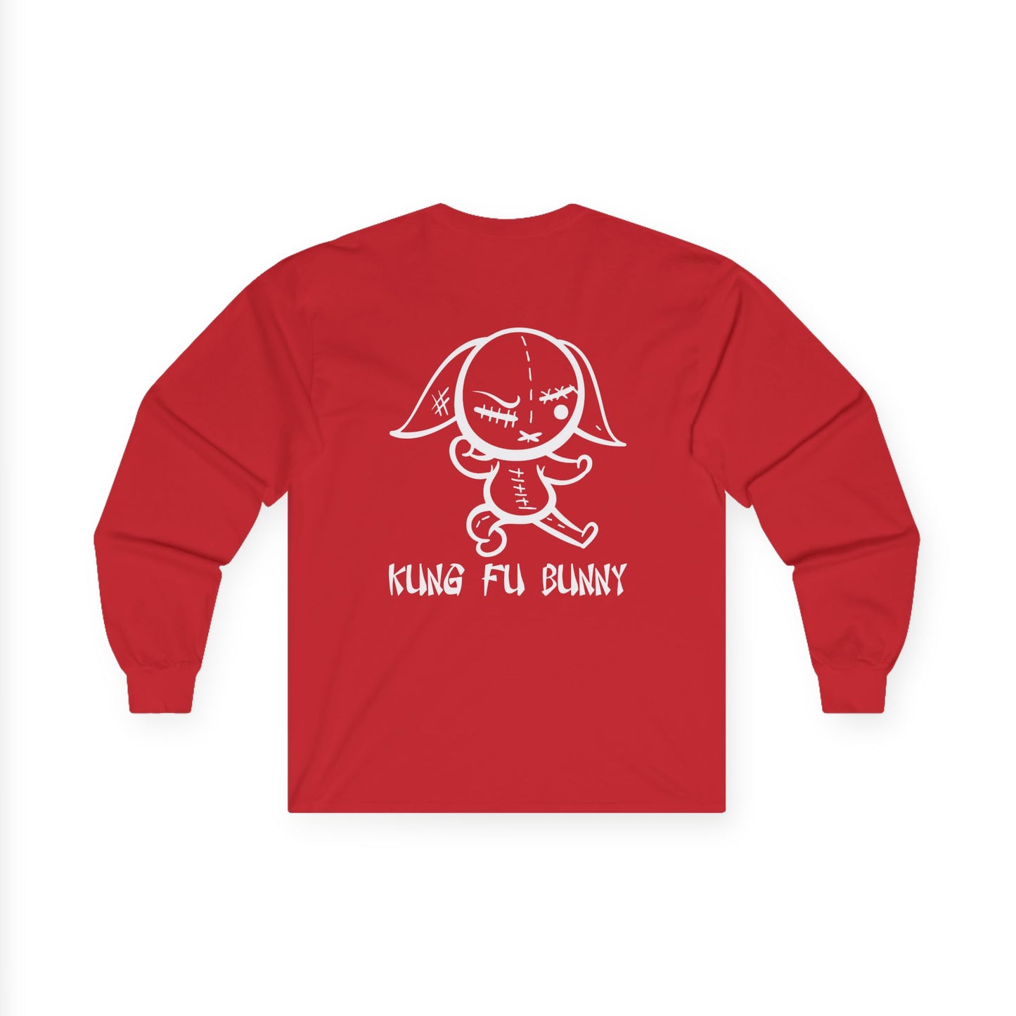 Kung Fu Bunny, Rad Moto Bunny, Unisex Long Sleeve Tee - Bold Graphic T-Shirt for Motorcycle Enthusiasts
