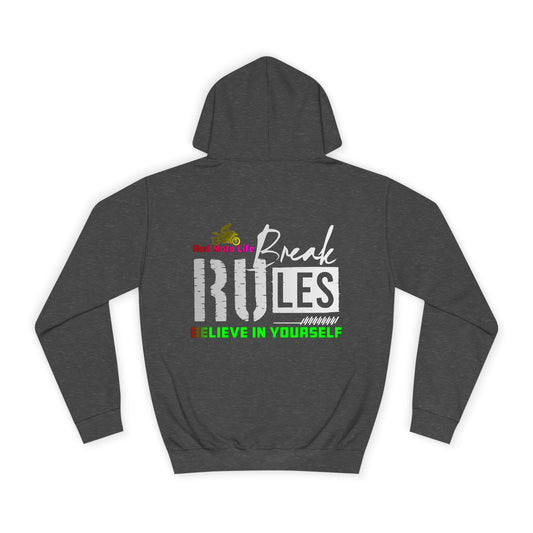 Break Rules, Rad Moto Life Unisex Hoodie - Biker Style Sweatshirt for Motorcycle Enthusiasts
