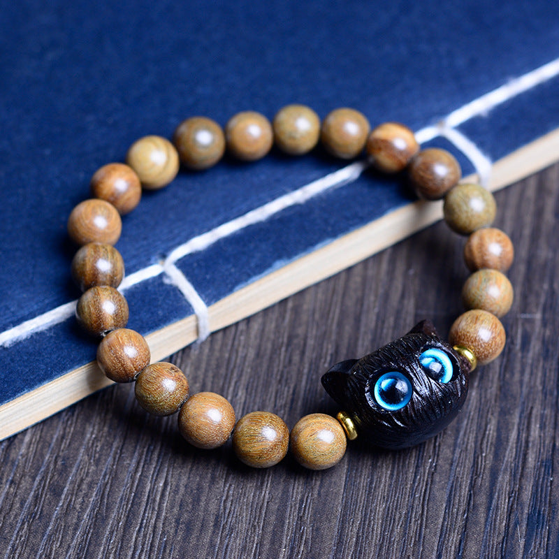 Sandalwood Cat Bracelet