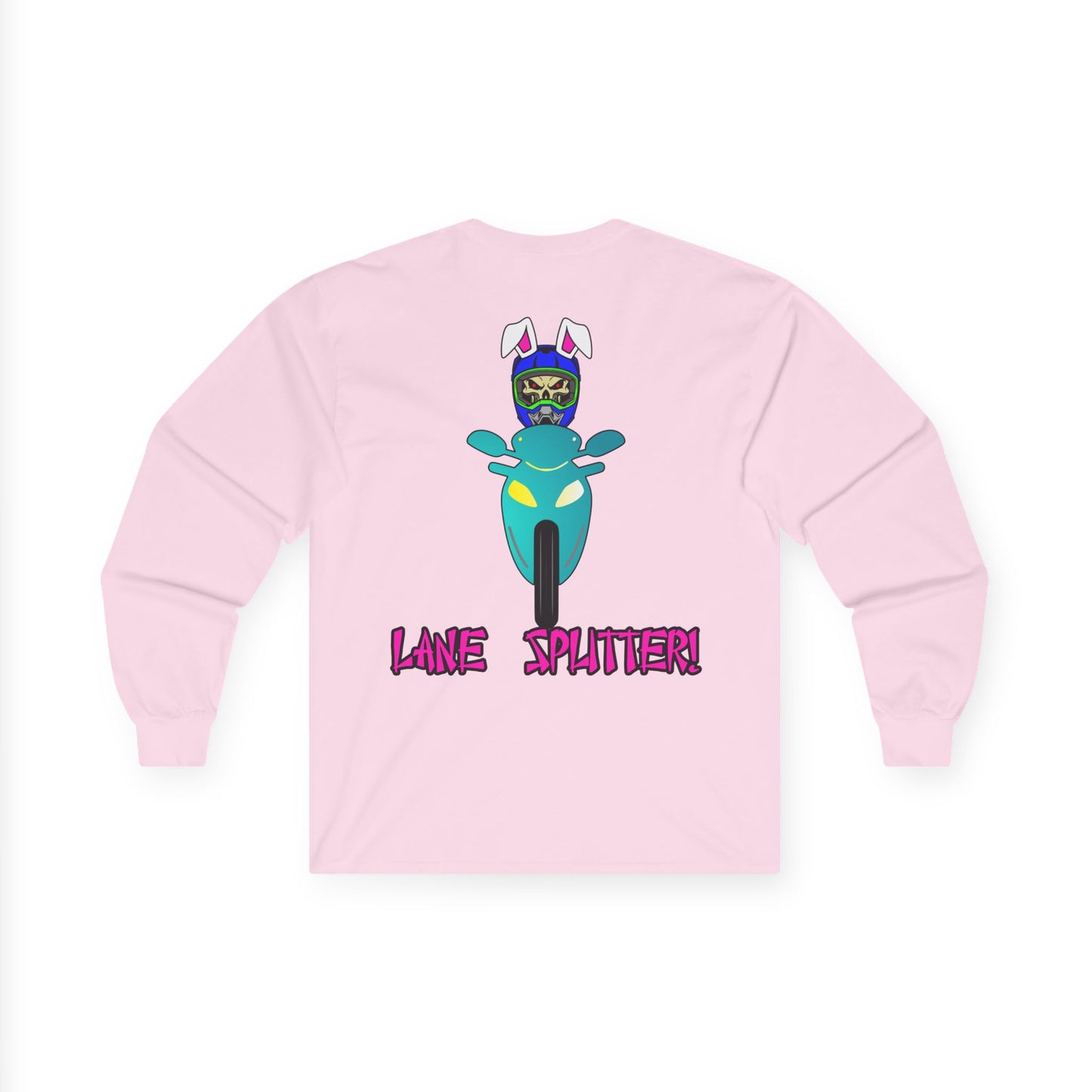 Lane Splitter, Rad Moto Bunny, Unisex Long Sleeve Tee - Bold Graphic T-Shirt for Motorcycle Enthusiasts