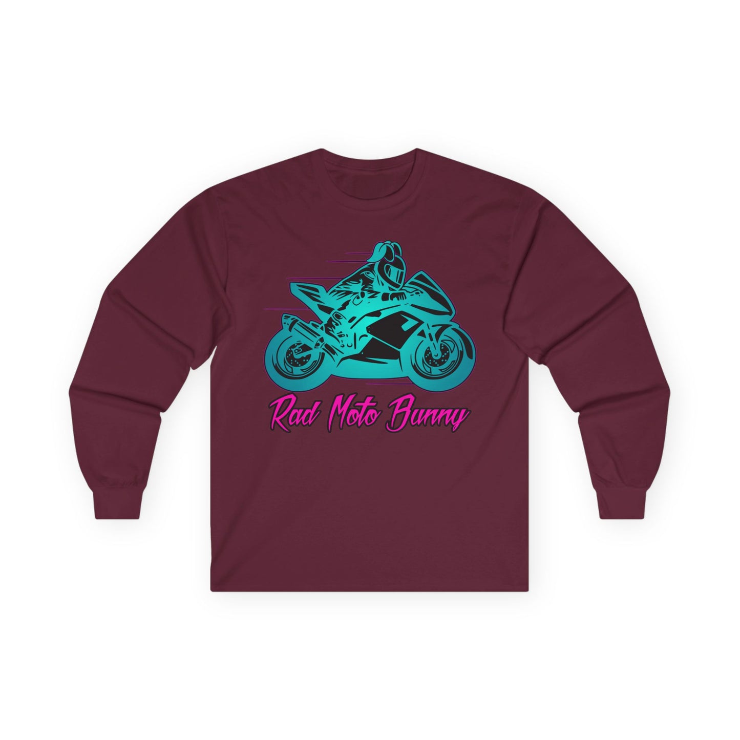 If you think my ears are big, Rad Moto Bunny, Unisex Long Sleeve Tee - Bold Graphic T-Shirt for Motorcycle Enthusiasts