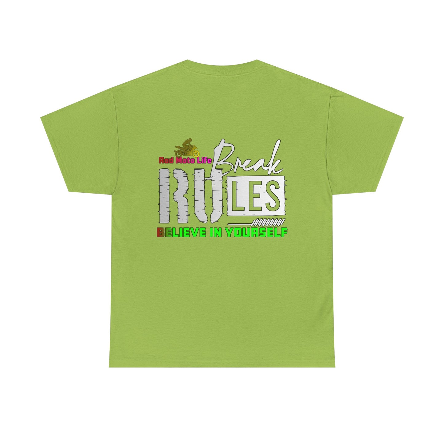 Break Rules, Rad Moto Life, Heavy Cotton T-Shirt