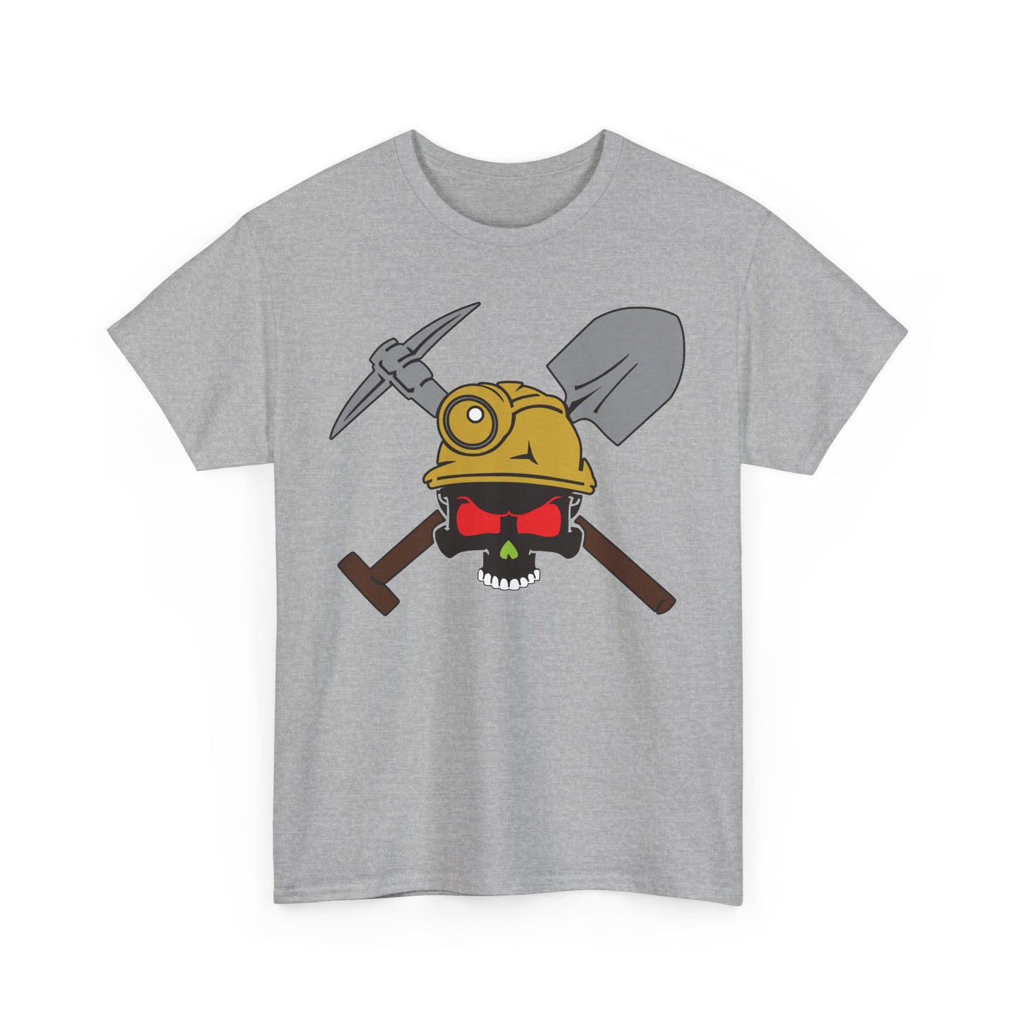 Miner Skull. Heavy Cotton T-Shirt