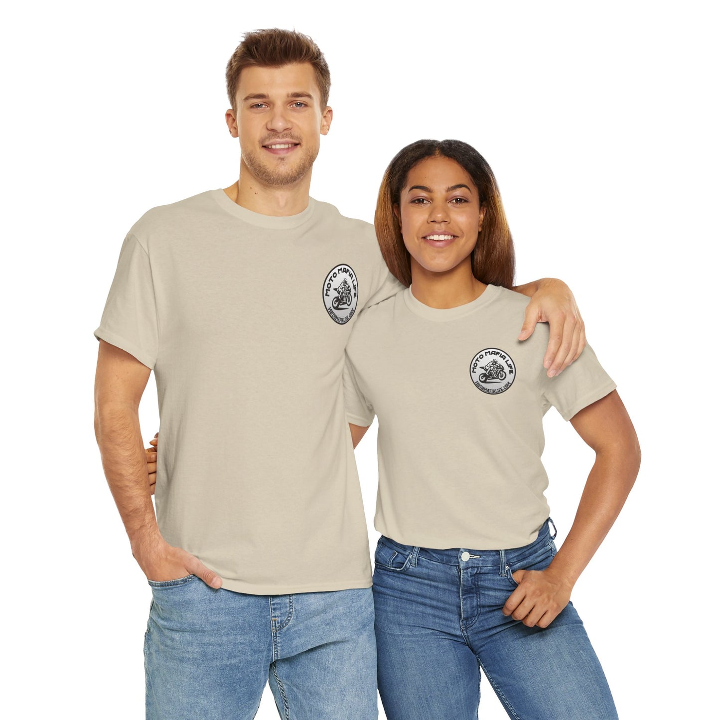 Be Brave, Never Give up, Moto Mafia Life, Heavy Cotton T-Shirt