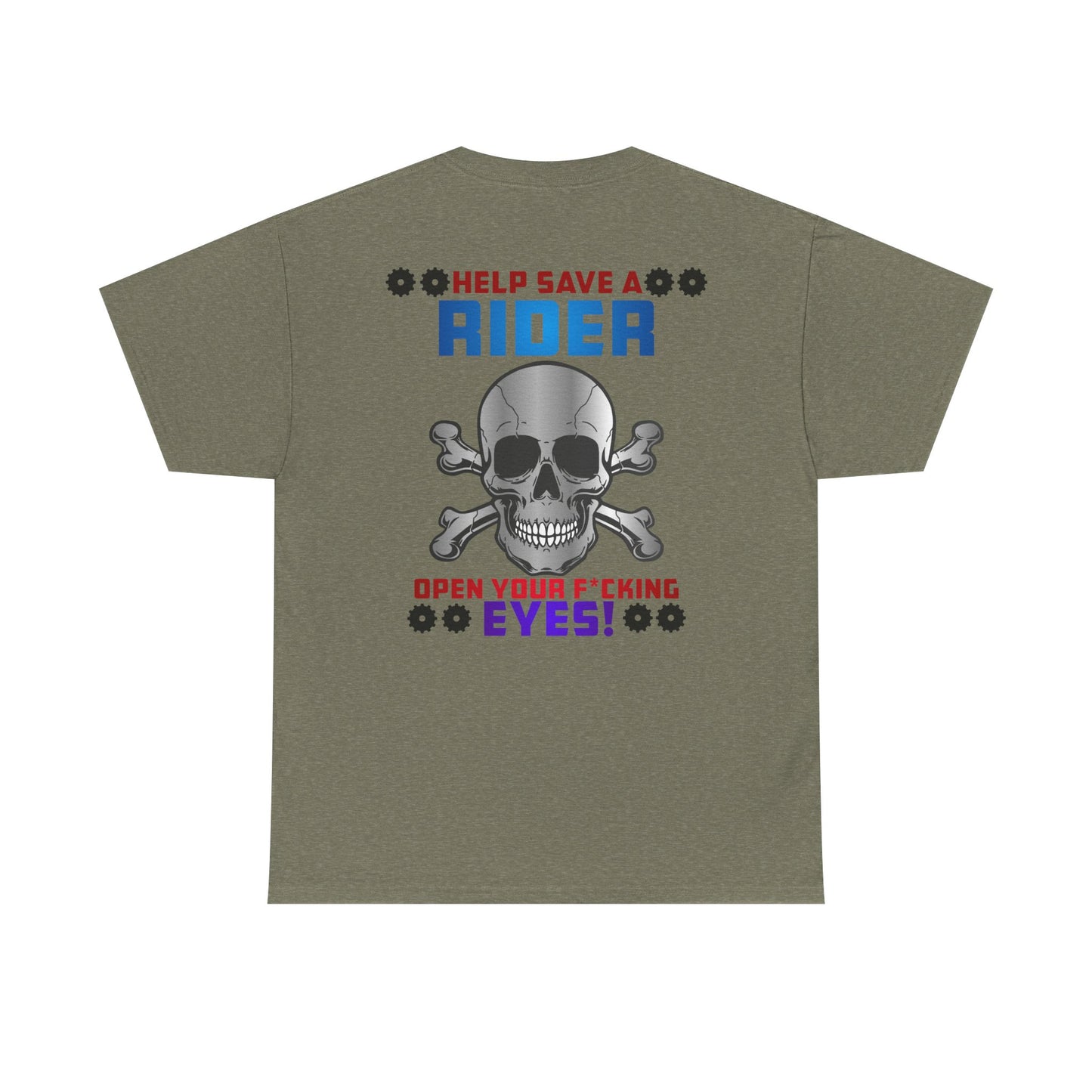Help Save a Rider, Rad Moto Life, Heavy Cotton T-Shirt