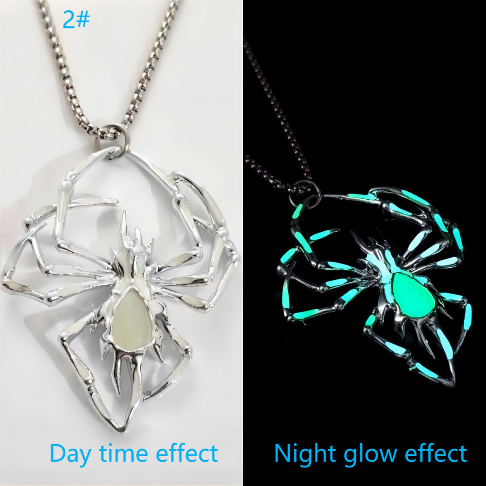 Halloween Luminous Spider Necklace