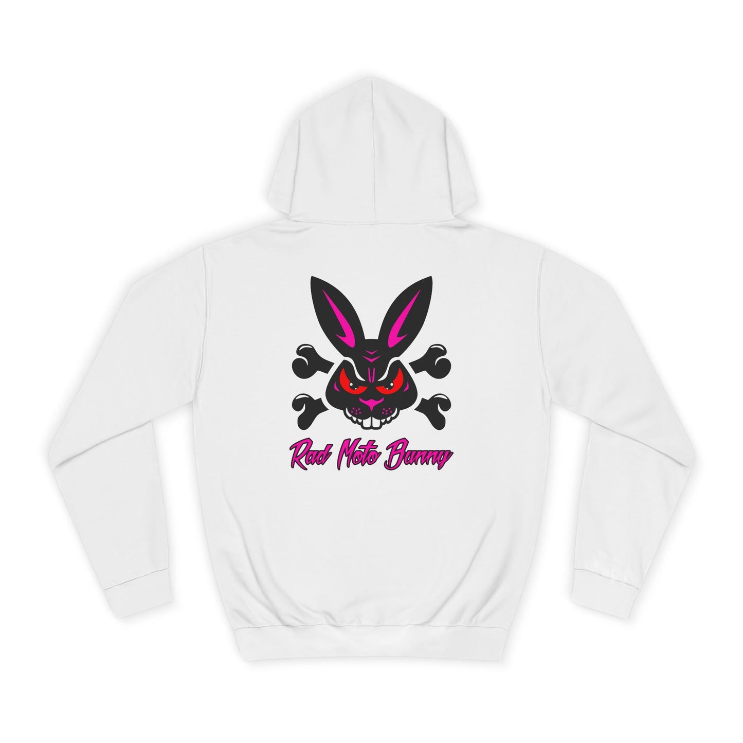 Rad Moto Bunny, Unisex Hoodie - Biker Style Sweatshirt for Motorcycle Enthusiasts