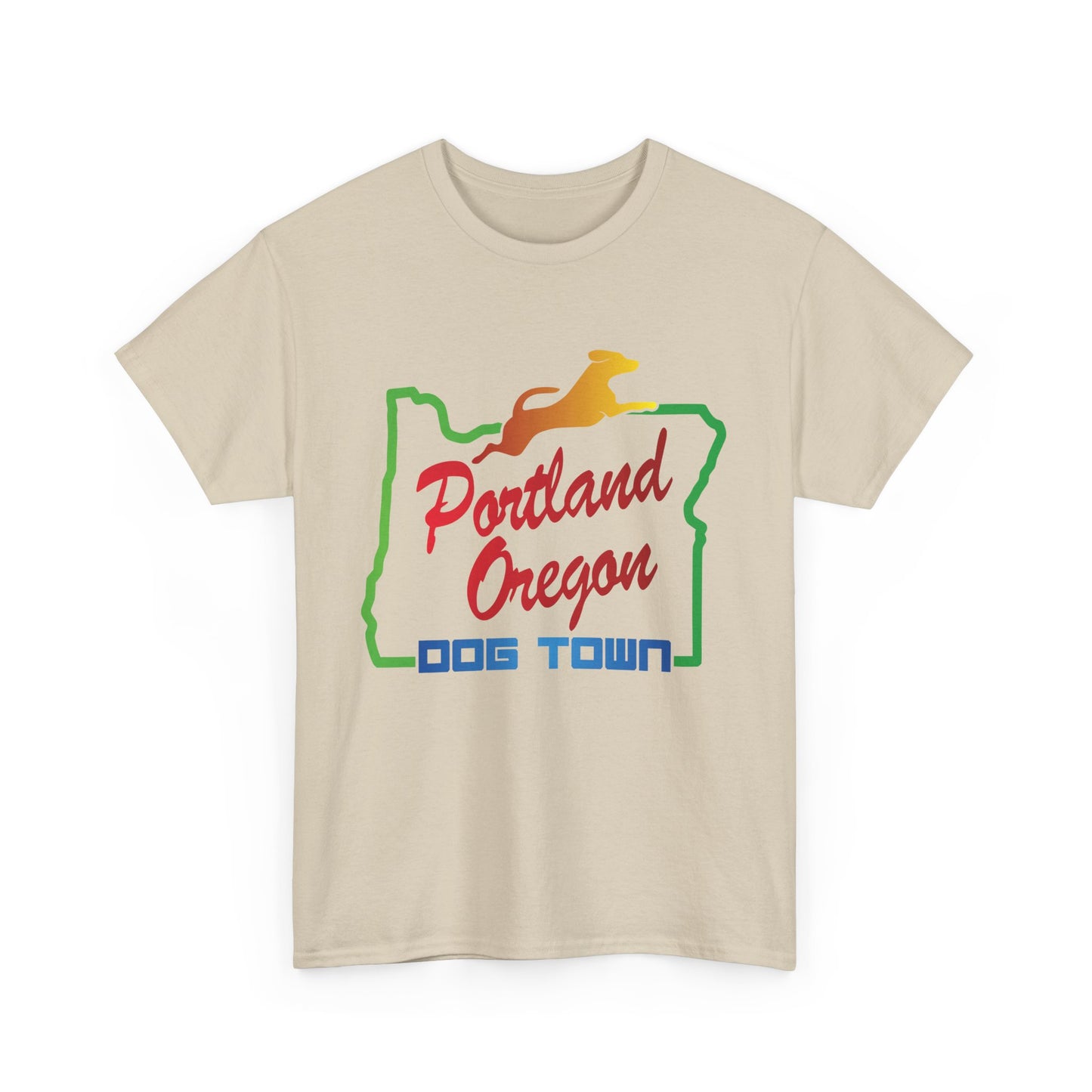 Portland Oregon Dog Town. Heavy Cotton T-Shirt