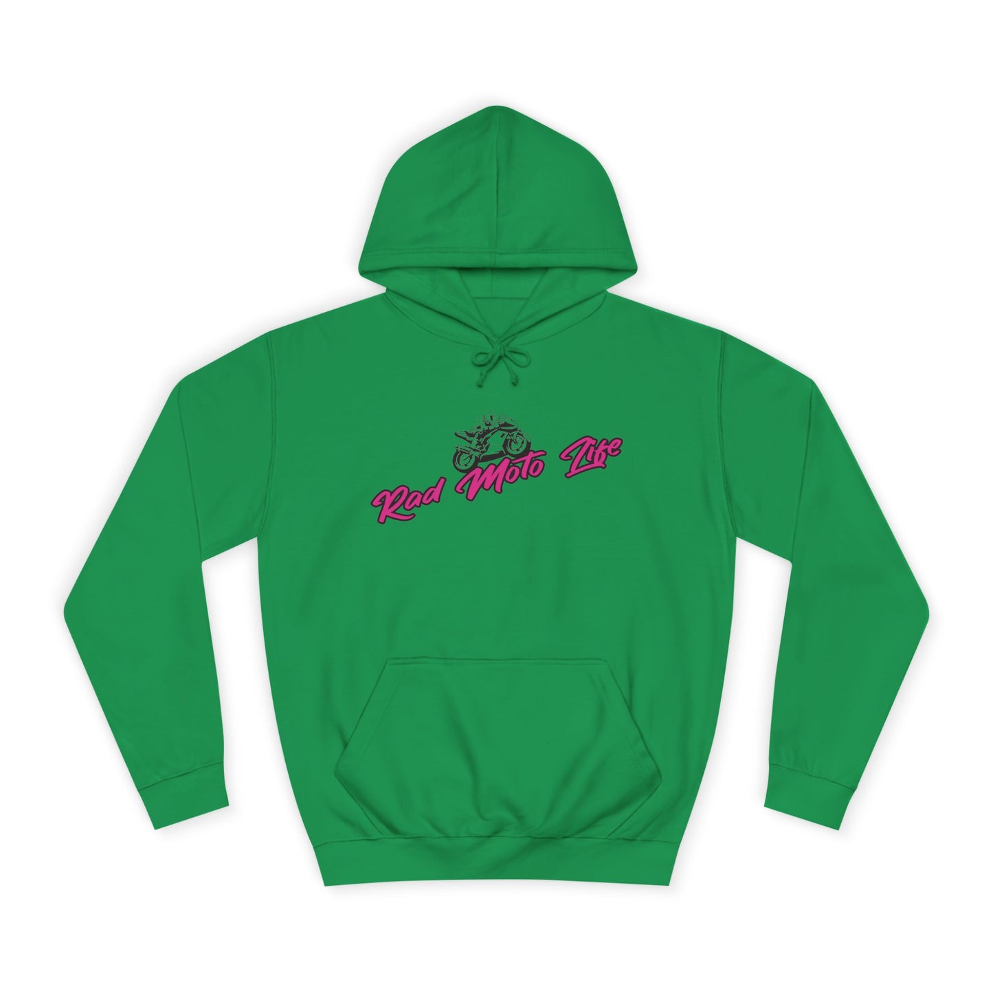 Geared, Rad Moto Life Unisex Hoodie - Biker Style Sweatshirt for Motorcycle Enthusiasts